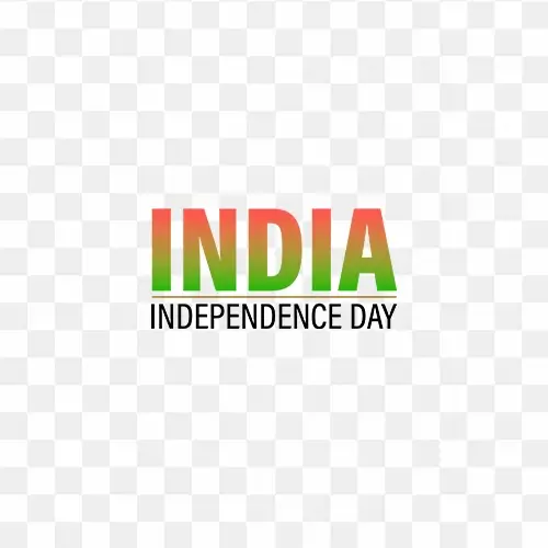 India independence day text free transparent png